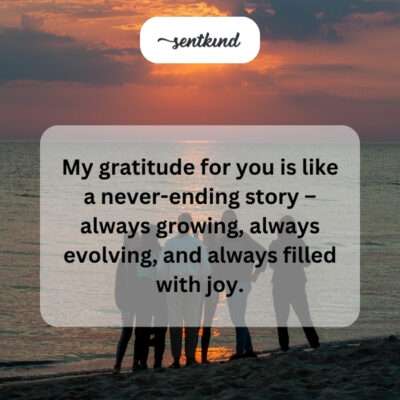 Gratitude as a never-ending, joyful story.