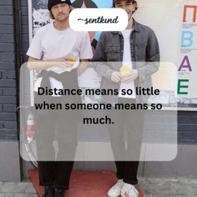 Cherished friendship, despite distance.
