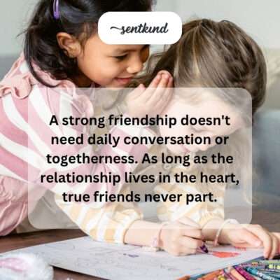 Heartfelt friendship endures distance.