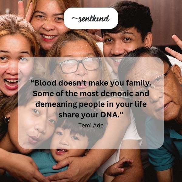 A person reaching towards bright, supportive figures while shadows representing negative influences are left behind.