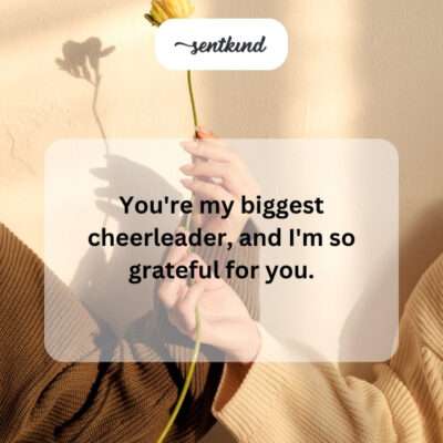 Grateful for a supportive friend.