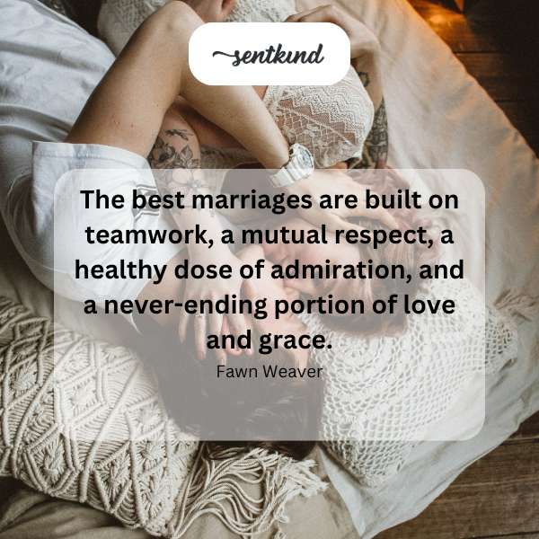 A couple smiling and holding hands represents the qualities of a strong marriage.