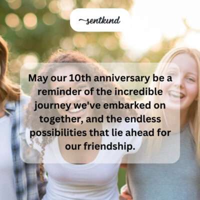 10th anniversary, reminder of journey and possibilities.