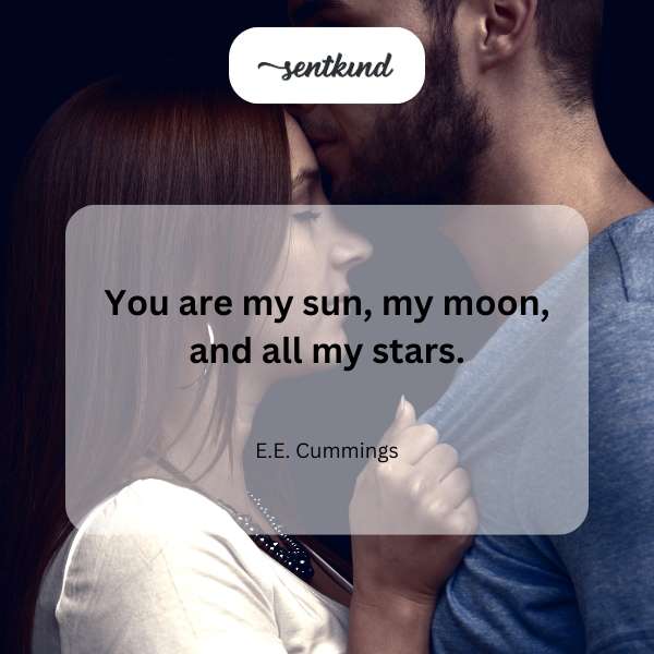 A radiant sun, a glowing moon, and twinkling stars fill the night sky.