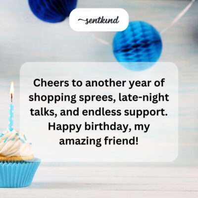Cheers to shopping, talks, and support.