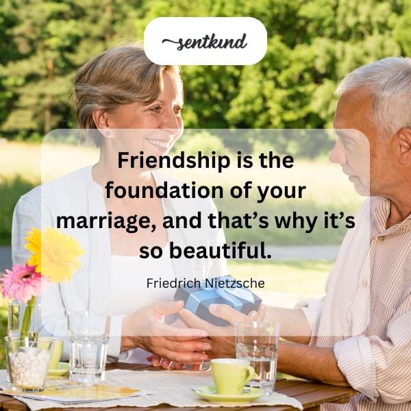 Two people are joyfully toasting each other outdoors, embodying a strong bond of friendship.