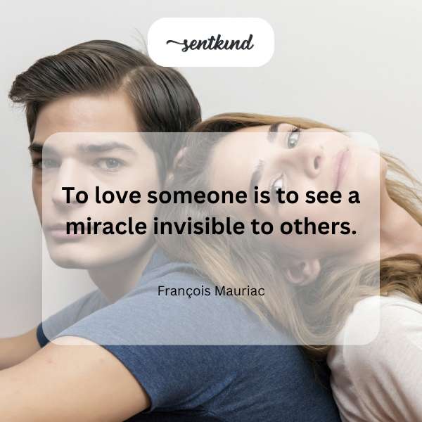 A person gazes at a softly glowing heart shape subtly overlaid on another person's face.
