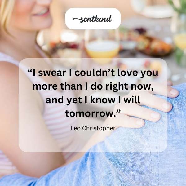 A couple embraces affectionately, conveying deep affection.