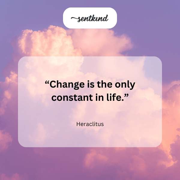 A flowing river illustrates the concept of constant change.