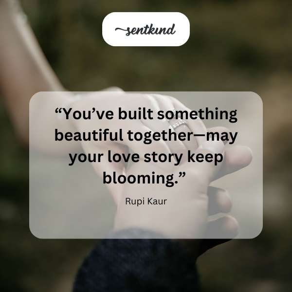 Floral artwork surrounding a love quote.