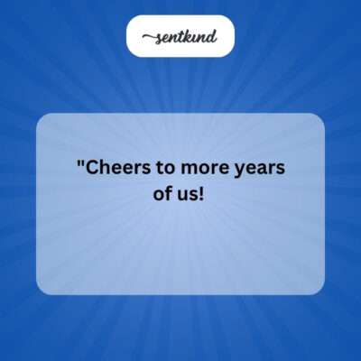 Cheers to us.