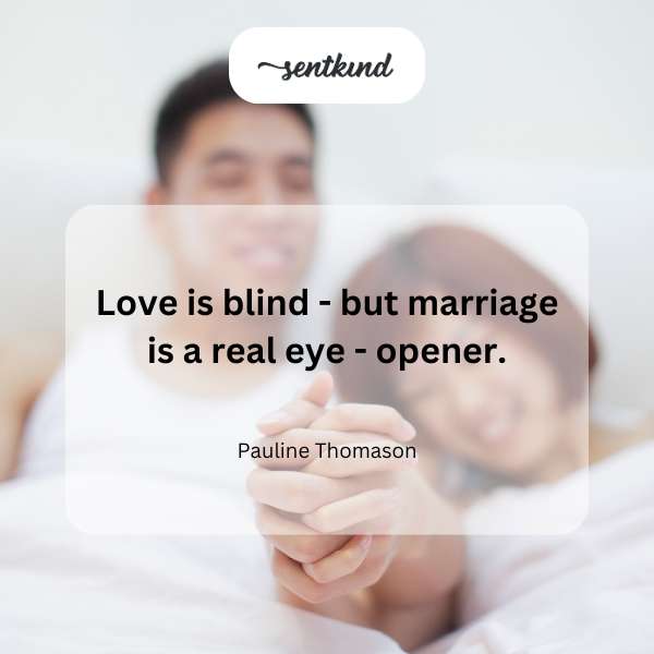 A person wearing a heart-shaped blindfold gazes towards a wedding ring.