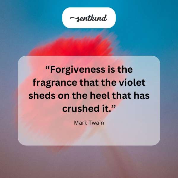 A violet flower releases its fragrance even when crushed.