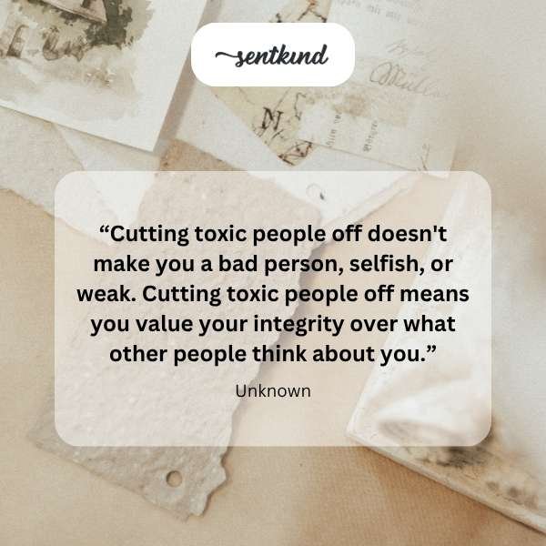 An illustration depicts a figure being held back by dark, tangled roots representing toxic relationships while simultaneously being lifted upwards by bright, supportive branches representing healthy connections.