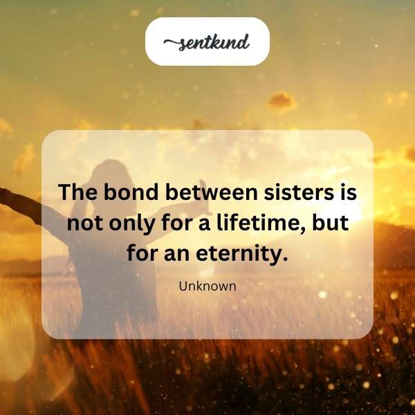 Two sisters of different ages holding hands and smiling, symbolizing their lasting connection.