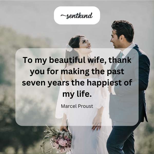 Wedding anniversary card with a heartfelt message.