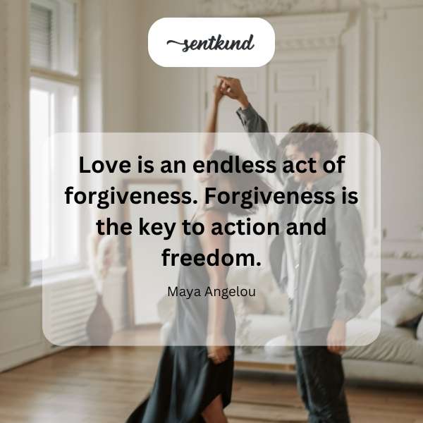 A heart-shaped lock hangs open, symbolizing forgiveness.