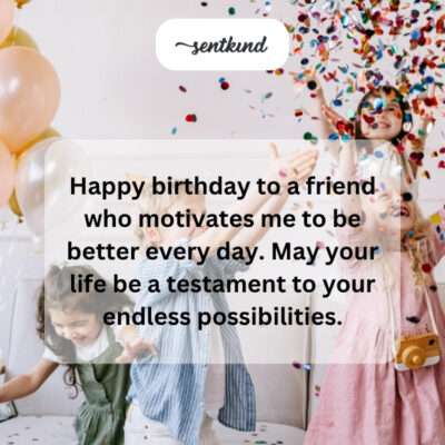 Celebrating a motivating friend's endless possibilities.