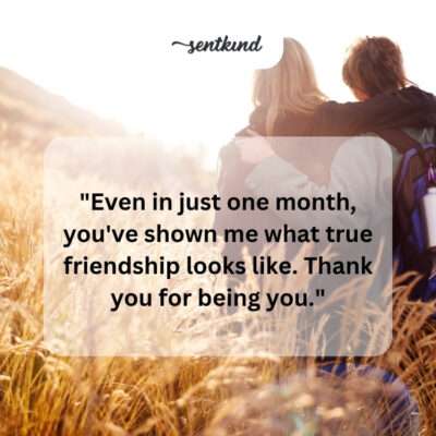 True friendship.