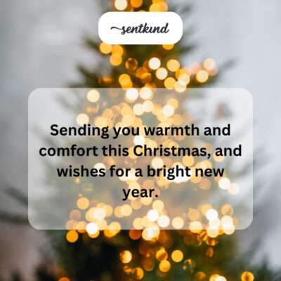 Sending warmth, comfort, and New Year wishes.