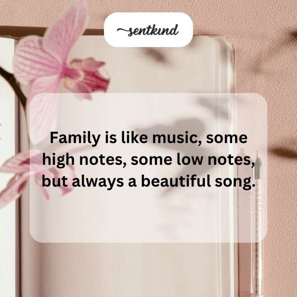 Family's musical harmony.