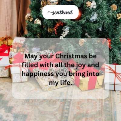 Wishing friend joy and happiness.