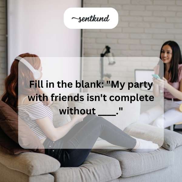 A hand holds up three fingers against a blurred background of people enjoying a lively party.