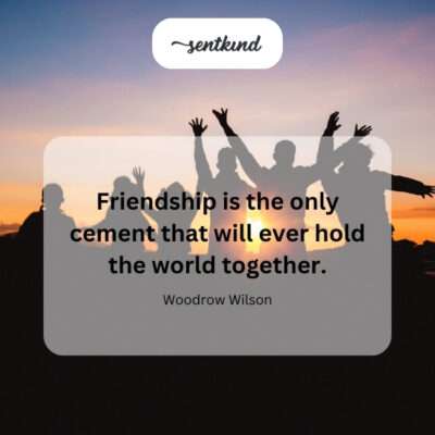 Friendship cement.