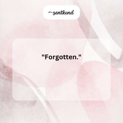 Forgot.