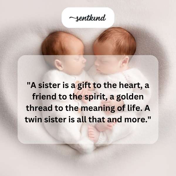 Identical twin sisters embracing, symbolizing their close bond.