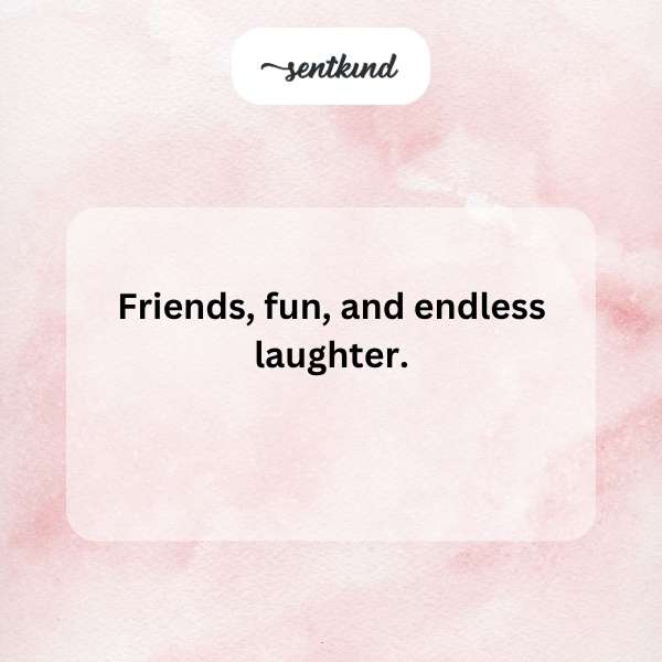 A diverse group of friends is laughing hysterically together in a bright, joyful outdoor setting.
