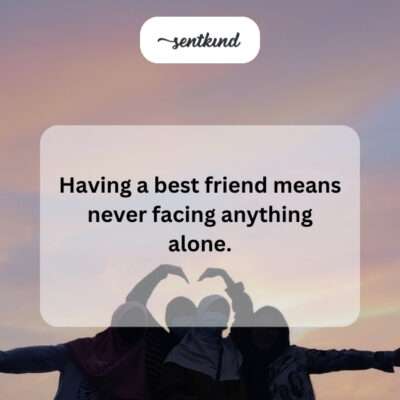 Never alone with a friend.