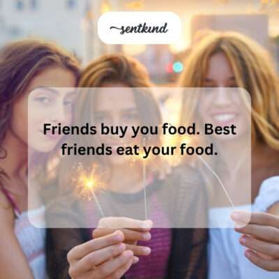 Food-sharing friends.