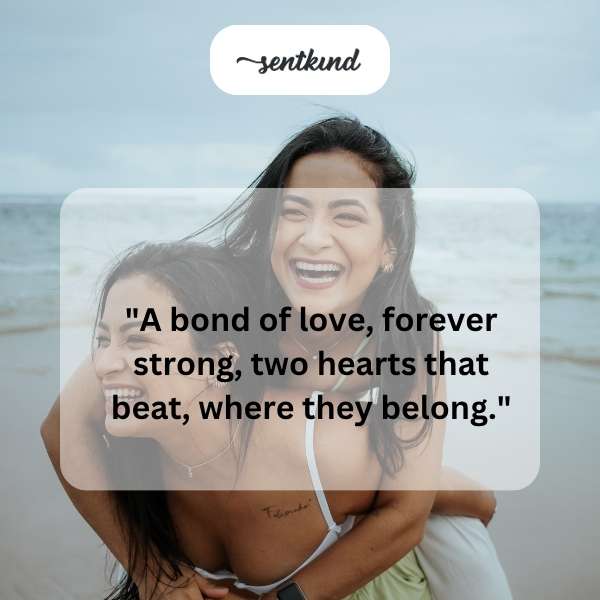 Two intertwined hearts symbolize an enduring love.