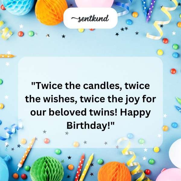 Two lit birthday cakes with candles, symbolizing a celebration for twins.