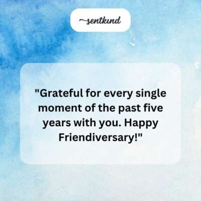 Grateful for 5 years.