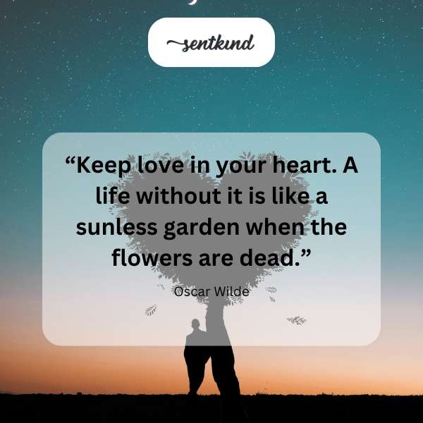 A desolate garden with withered flowers under a cloudy sky.