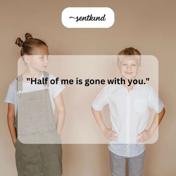 Two brothers, one older and one younger, stand side-by-side in two different time periods, illustrating their enduring bond despite changing surroundings.