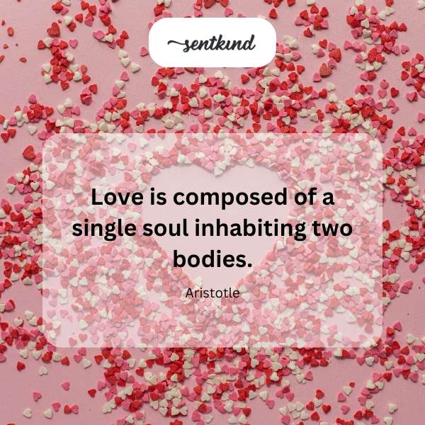Two intertwined figures symbolize a unified heart.