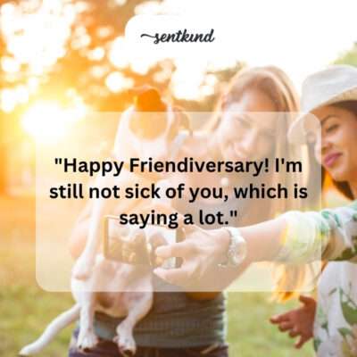 Two friends laughing, celebrating their enduring friendship.
