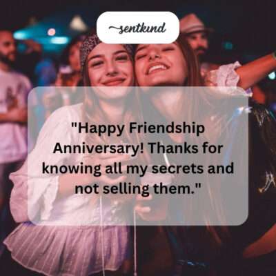 Two friends sharing a secret, one looking mischievous.