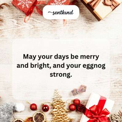 Wishing strong eggnog.