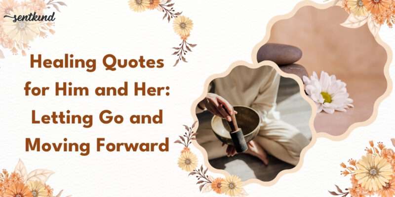 Peaceful images of a singing bowl, stacked stones, and a white flower symbolizing healing and mindfulness