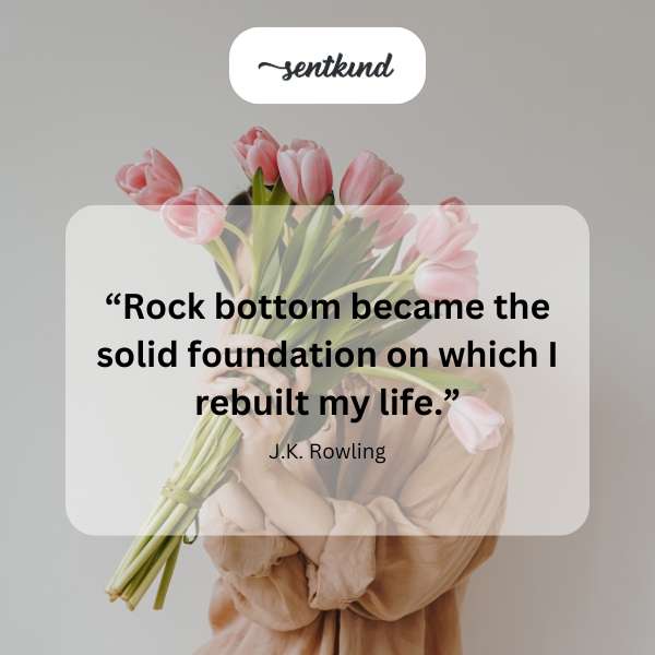 A sturdy stone foundation supports a blossoming garden, symbolizing resilience and growth.