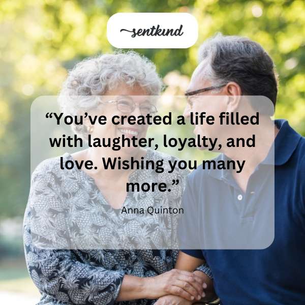 A heartfelt quote about a life rich in joy, friendship, and affection.