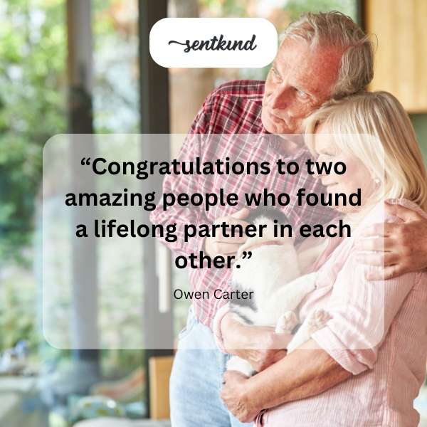 A happy couple celebrates their wedding day.