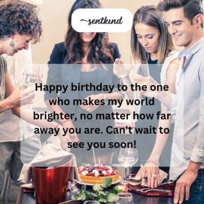 Friend brightens world despite distance.