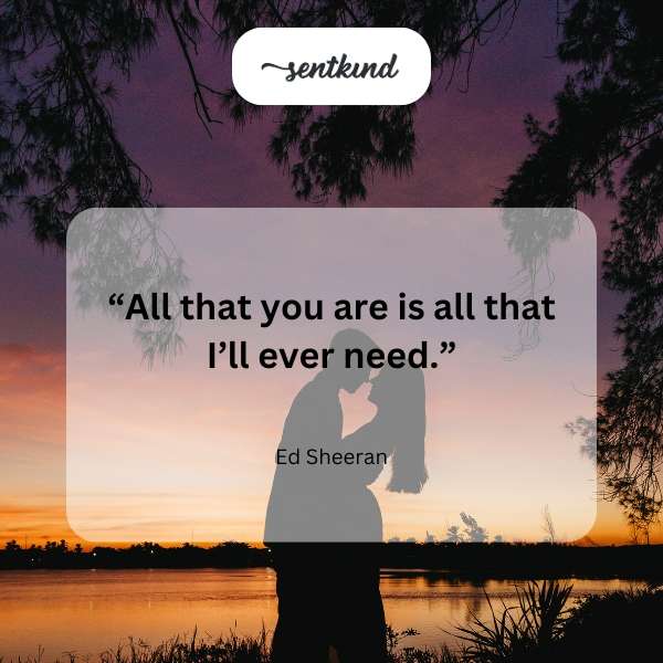 A handwritten love quote on a textured background.