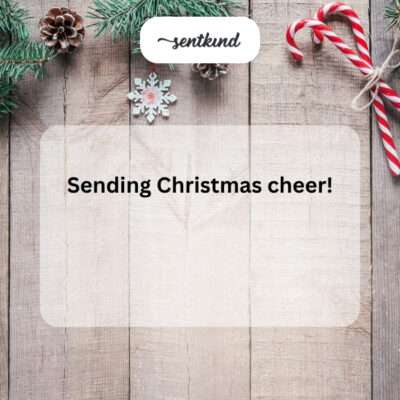 Sending Christmas cheer.