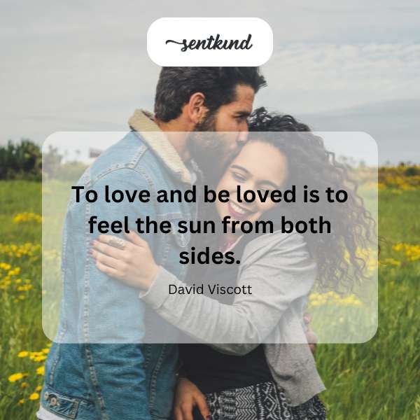 A person bathed in warm sunlight radiates love.